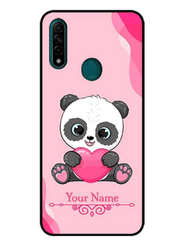 Custom Oppo A31 Custom Glass Mobile Case - Cute Panda Design