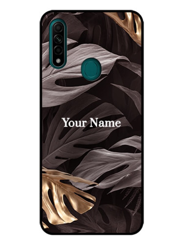 Custom Oppo A31 Personalised Glass Phone Case - Wild Leaves digital paint Design