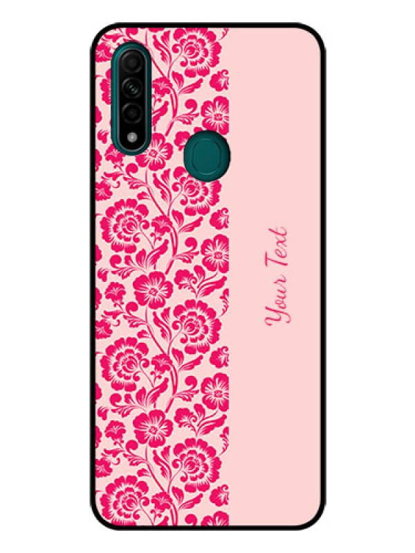 Custom Oppo A31 Custom Glass Phone Case - Attractive Floral Pattern Design