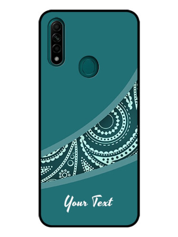 Custom Oppo A31 Photo Printing on Glass Case - semi visible floral Design