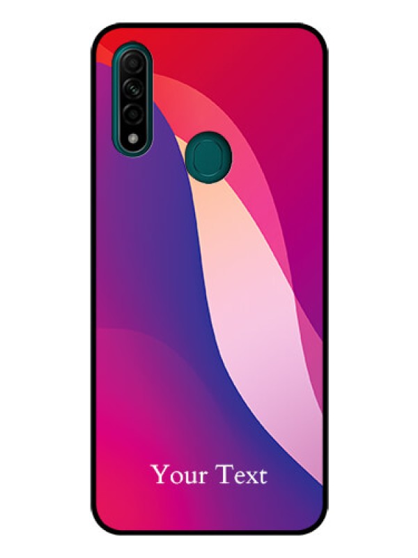 Custom Oppo A31 Personalized Glass Phone Case - Digital abstract Overlap Design