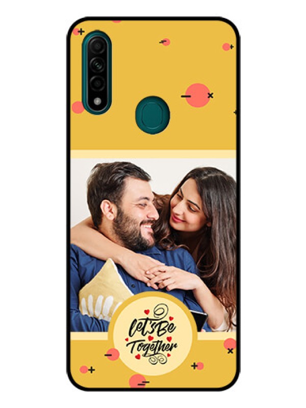 Custom Oppo A31 Photo Printing on Glass Case - Lets be Together Design