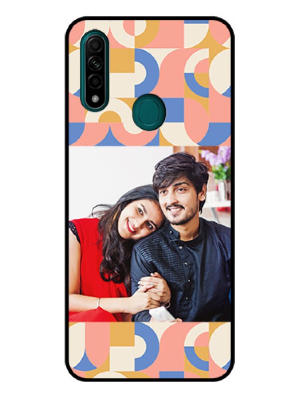 Custom Oppo A31 Photo Printing on Glass Case - Semi-circle Maze Pattern Design