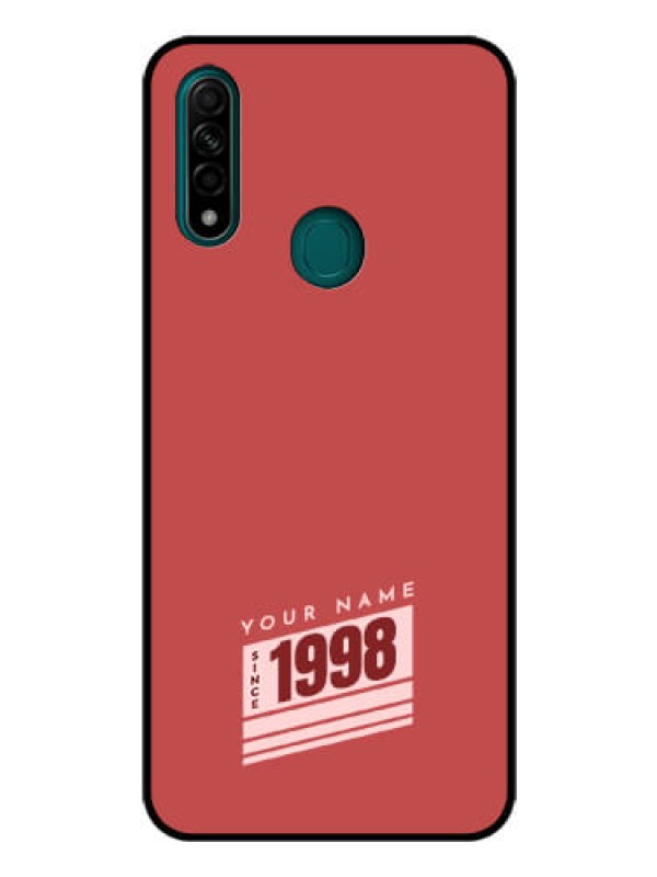 Custom Oppo A31 Custom Glass Phone Case - Red custom year of birth Design