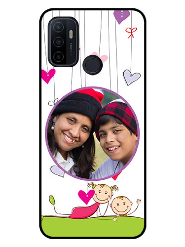 Custom Oppo A33 2020 Photo Printing on Glass Case  - Cute Kids Phone Case Design