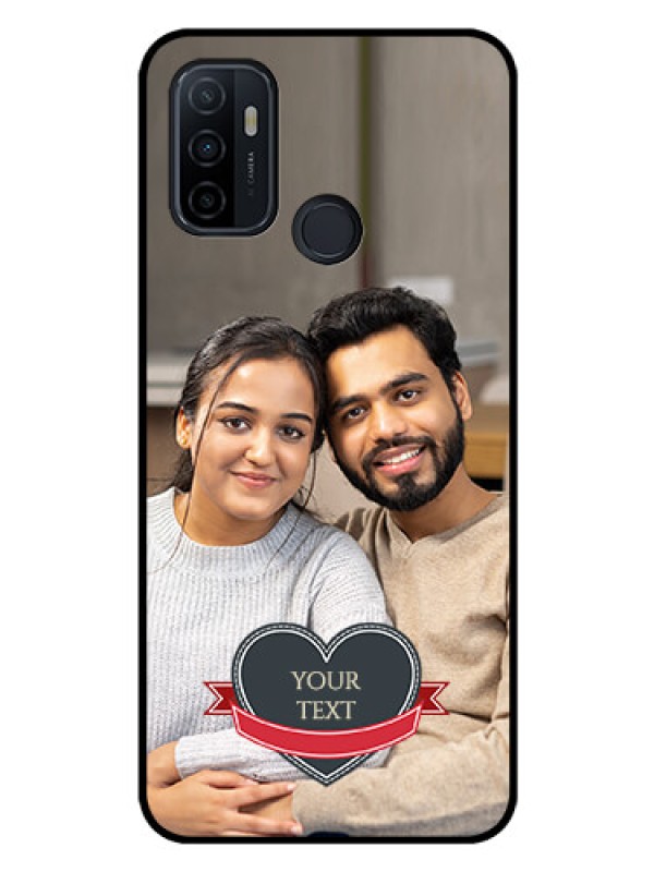 Custom Oppo A33 2020 Custom Glass Phone Case  - Just Married Couple Design
