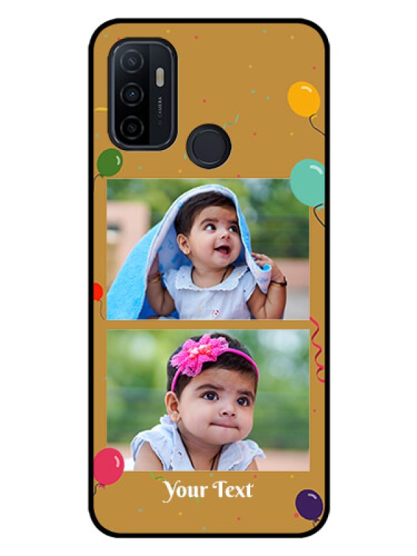 Custom Oppo A33 2020 Personalized Glass Phone Case  - Image Holder with Birthday Celebrations Design
