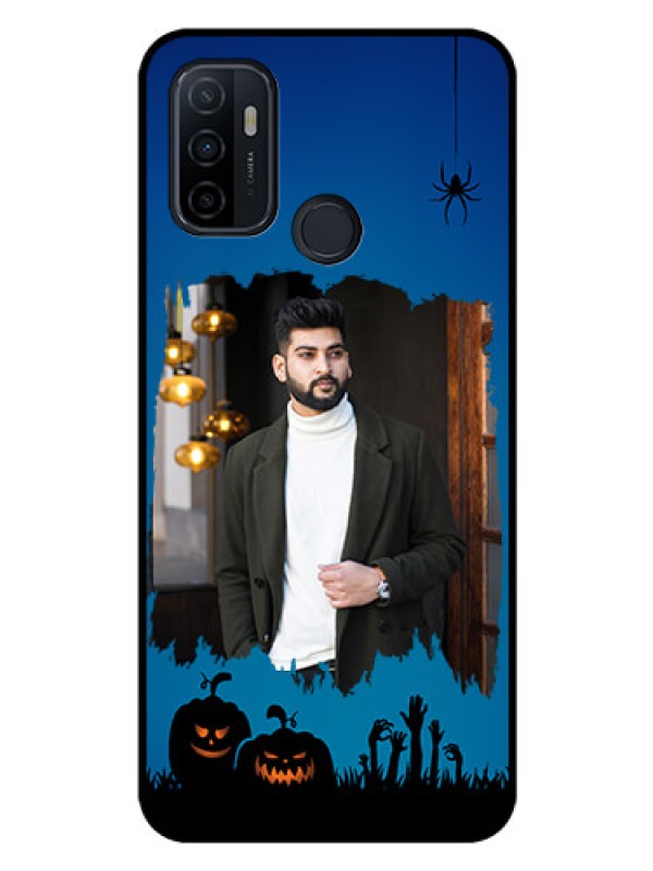 Custom Oppo A33 2020 Photo Printing on Glass Case  - with pro Halloween design 