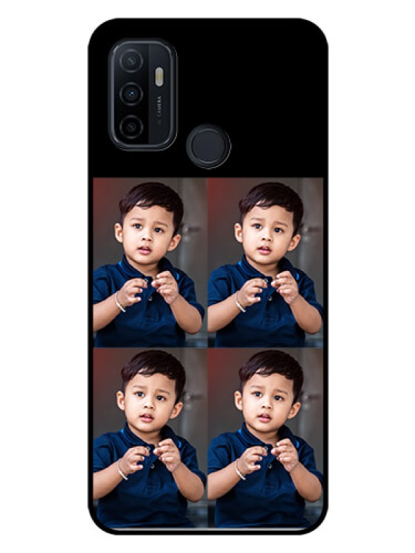 Custom Oppo A33 2020 4 Image Holder on Glass Mobile Cover