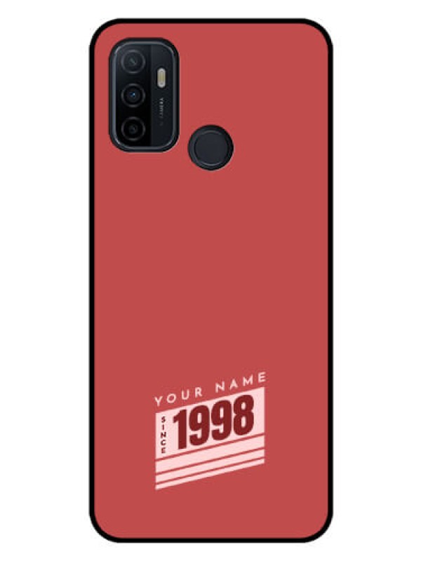 Custom Oppo A33 2020 Custom Glass Phone Case - Red custom year of birth Design
