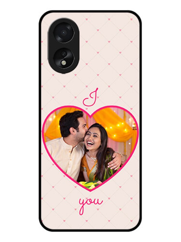 Custom Oppo A38 Custom Glass Phone Case - Heart Shape Design