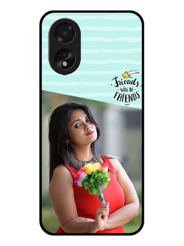 Custom Oppo A38 Custom Glass Phone Case - Friends Picture Icon Design