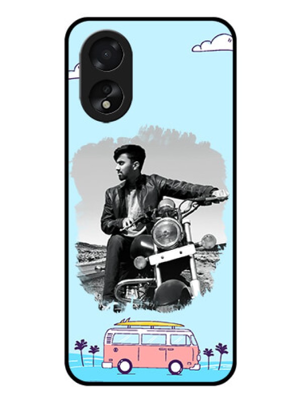 Custom Oppo A38 Custom Glass Phone Case - Travel & Adventure Design