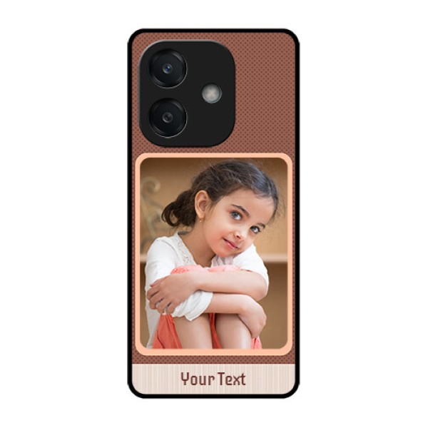 Oppo A3X 4G Custom Glass Phone CaseSimple Pic Upload Design