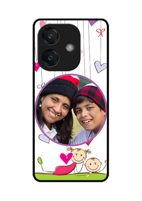 Oppo A3X 4G Custom Glass Phone CaseCute Kids Phone Case Design