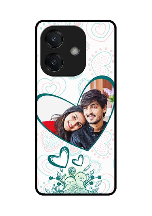 Oppo A3X 4G Custom Glass Phone CasePremium Couple Design