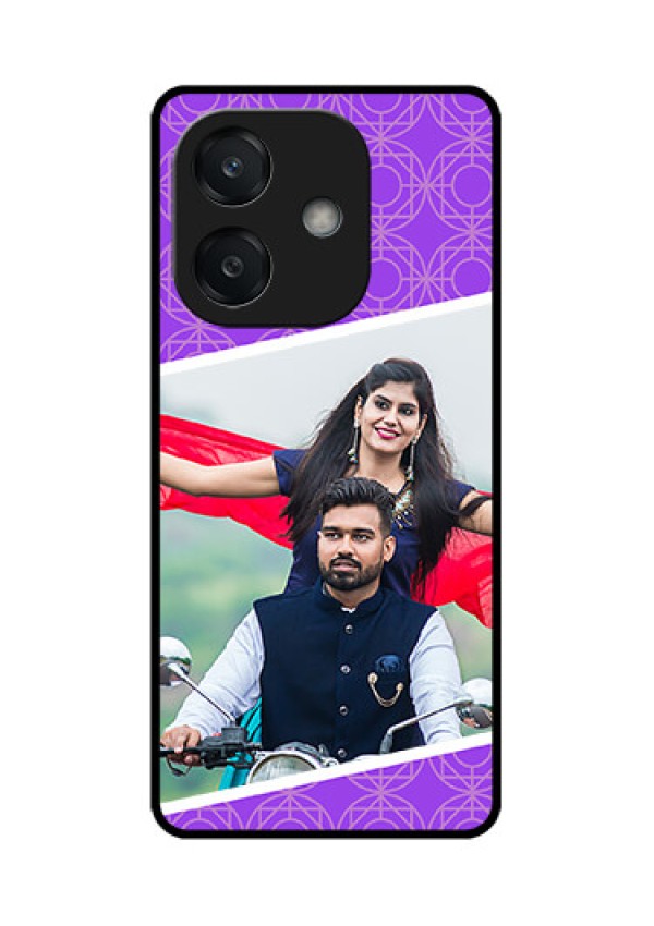 Oppo A3X 4G Custom Glass Phone CaseViolet Color Pattern Design