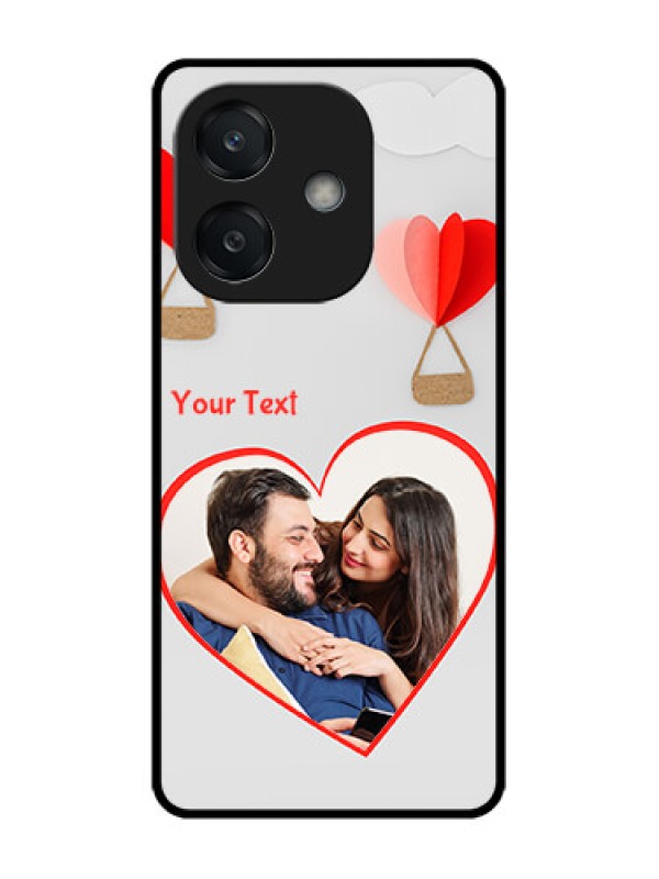 Custom Oppo A3X 4G Custom Glass Phone CaseParachute Love Design