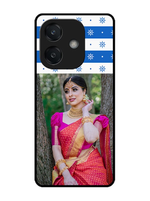 Custom Oppo A3X 4G Custom Glass Phone CaseSnow Pattern Design