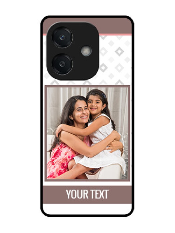 Custom Oppo A3X 4G Custom Glass Phone CaseSimple Diamond Design