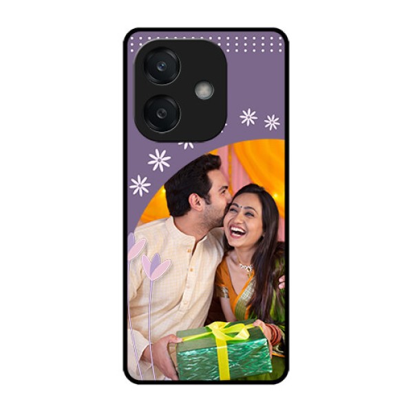 Oppo A3X 4G Custom Glass Phone CaseLavender Flowers Design