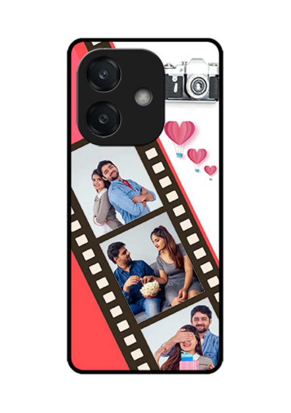 Oppo A3X 4G Custom Glass Phone Case3 Image Holder With Film Reel
