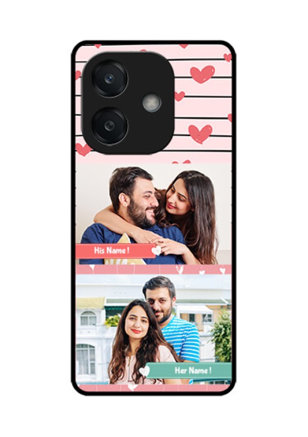 Oppo A3X 4G Custom Glass Phone CasePhoto With Heart Design