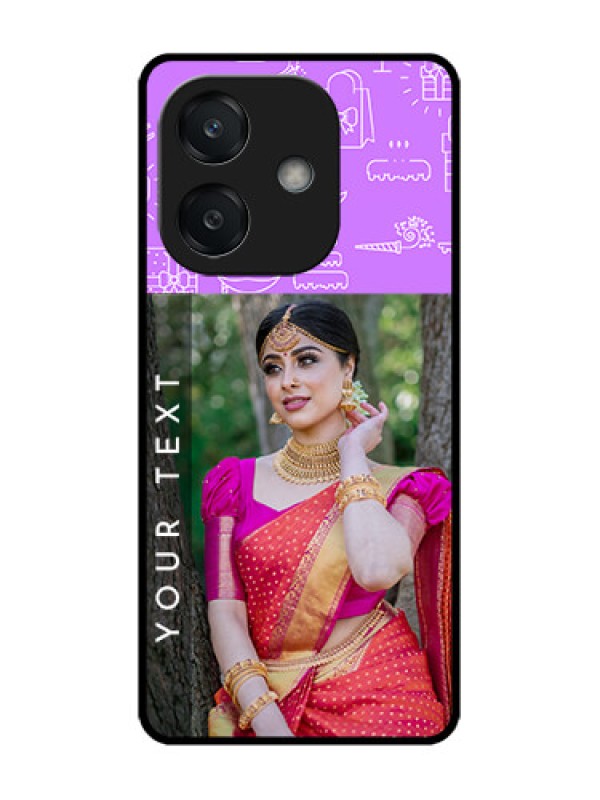 Custom Oppo A3X 4G Custom Glass Phone CaseBirthday Icons Design