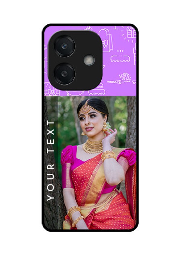 Oppo A3X 4G Custom Glass Phone CaseBirthday Icons Design