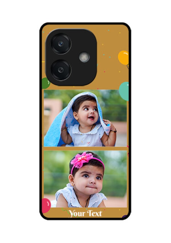Oppo A3X 4G Custom Glass Phone CaseImage Holder With Birthday Celebrations Design