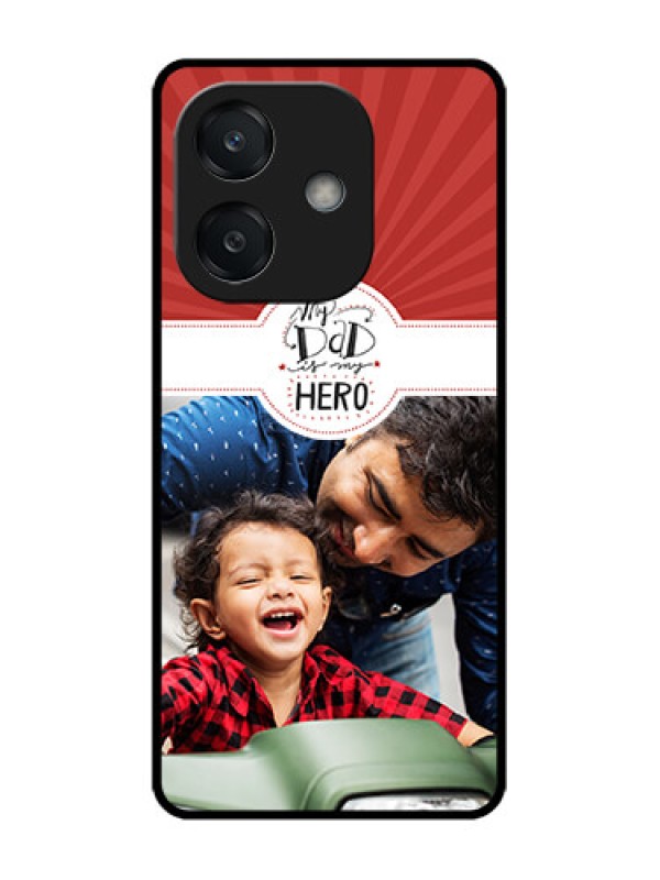 Custom Oppo A3X 4G Custom Glass Phone CaseMy Dad Hero Design