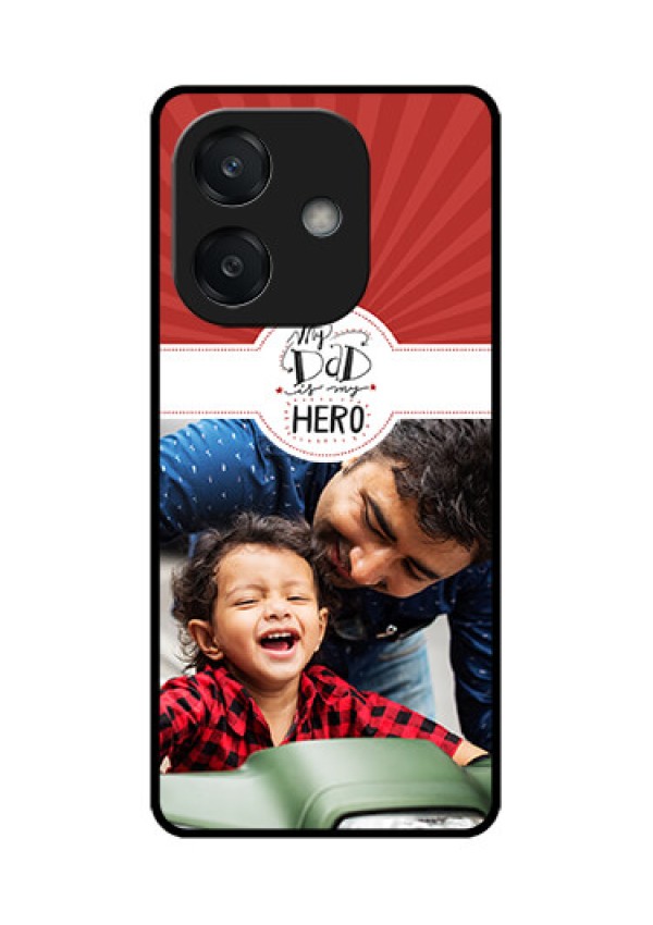 Oppo A3X 4G Custom Glass Phone CaseMy Dad Hero Design