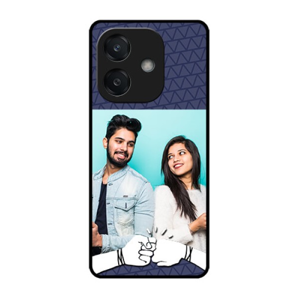 Oppo A3X 4G Custom Glass Phone CaseWith Best Friends Design Oppo A3X 4G Custom Glass Phone CaseWith Best Friends Design
