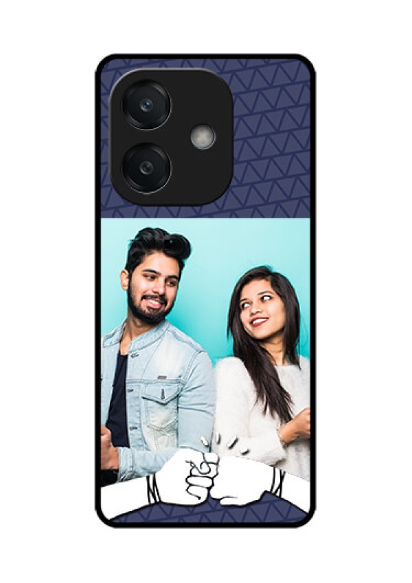 Oppo A3X 4G Custom Glass Phone CaseWith Best Friends Design