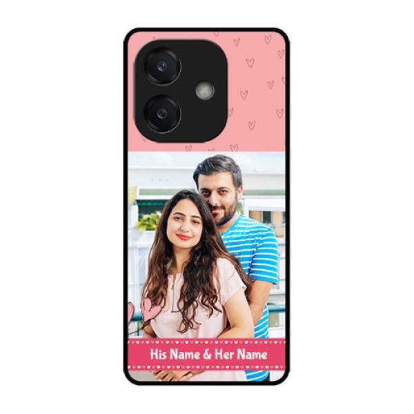 Oppo A3X 4G Custom Glass Phone CaseLove Design Peach Color Oppo A3X 4G Custom Glass Phone CaseLove Design Peach Color