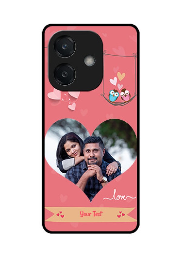 Oppo A3X 4G Custom Glass Phone CasePeach Color Love Design