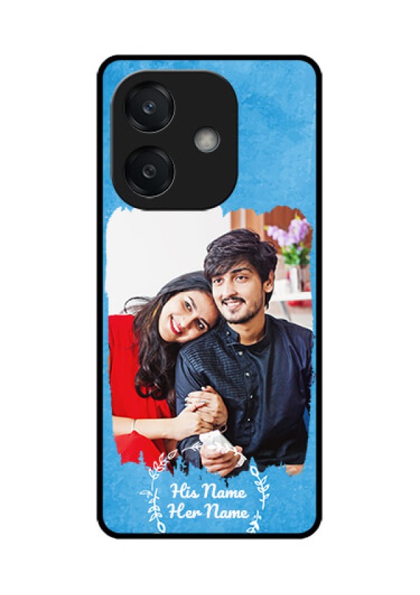 Oppo A3X 4G Custom Glass Phone Case - Blue Color Vintage Design