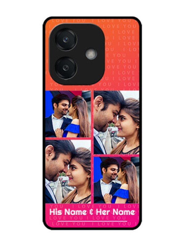 Custom Oppo A3X 4G Custom Glass Phone CaseI Love You Pink Design