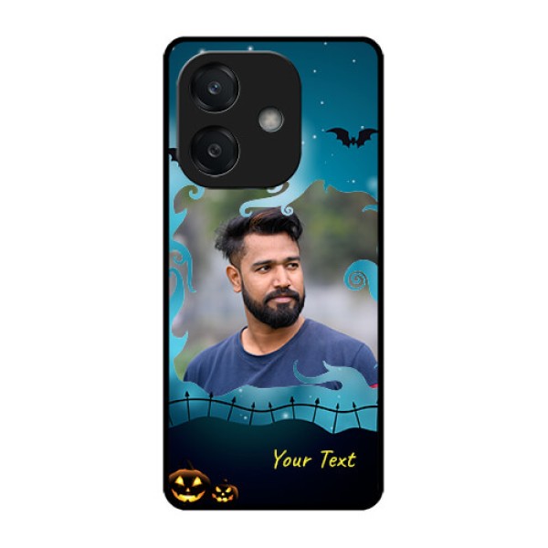 Oppo A3X 4G Custom Glass Phone CaseHalloween Frame Design