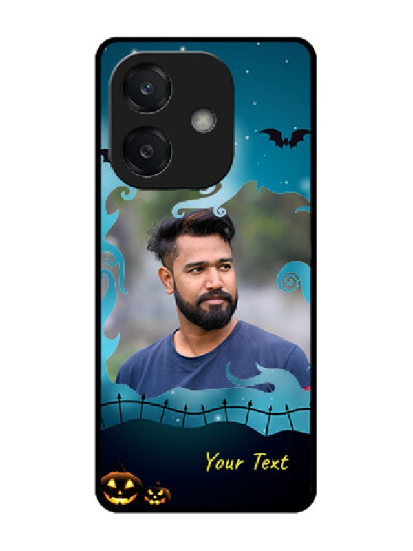 Custom Oppo A3X 4G Custom Glass Phone CaseHalloween Frame Design