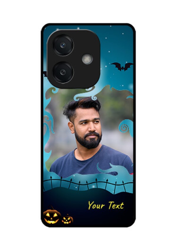 Oppo A3X 4G Custom Glass Phone CaseHalloween Frame Design