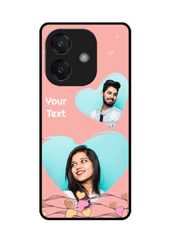 Oppo A3X 4G Custom Glass Phone CaseLove Doodle Design