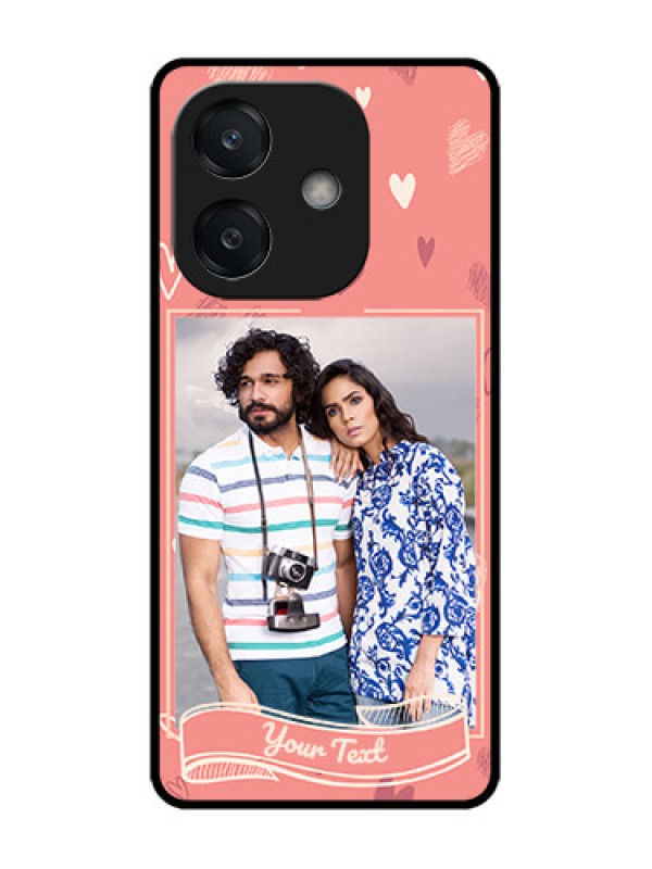 Custom Oppo A3X 4G Custom Glass Phone CaseLove Doodle Art Design