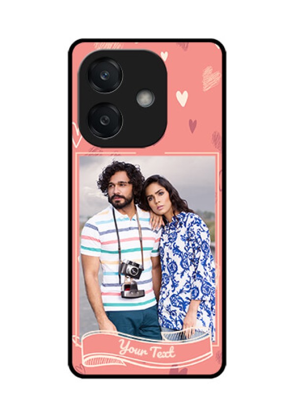 Oppo A3X 4G Custom Glass Phone CaseLove Doodle Art Design