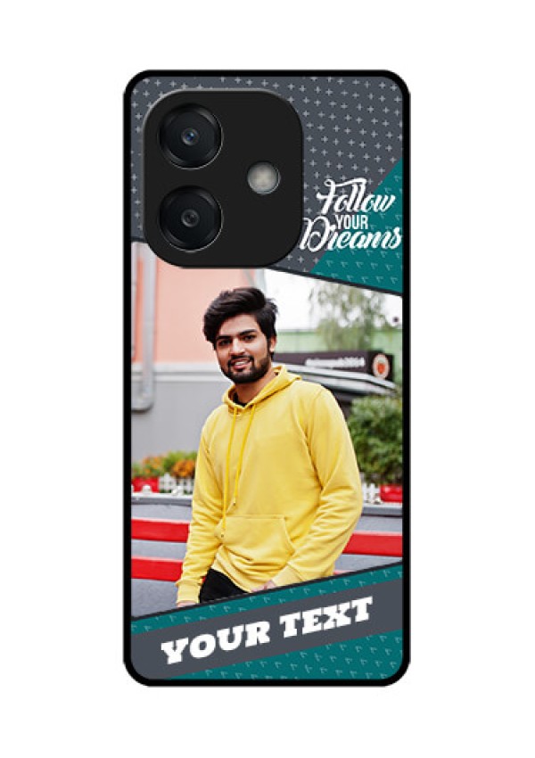 Oppo A3X 4G Custom Glass Phone CaseBackground Pattern Design With Quote