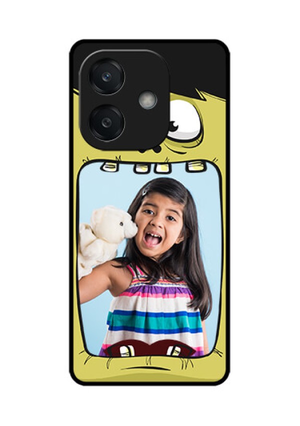 Oppo A3X 4G Custom Glass Phone CaseCartoon Monster Back Case Design