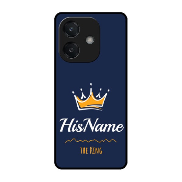 Oppo A3X 4G Custom Glass Phone CaseKing With Name Design