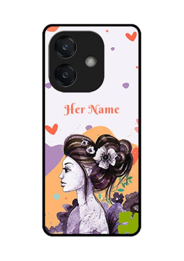 Oppo A3X 4G Custom Glass Phone CaseWoman And Nature Design