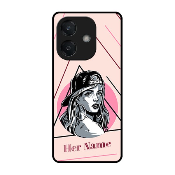 Oppo A3X 4G Custom Glass Phone CaseRockstar Girl Design