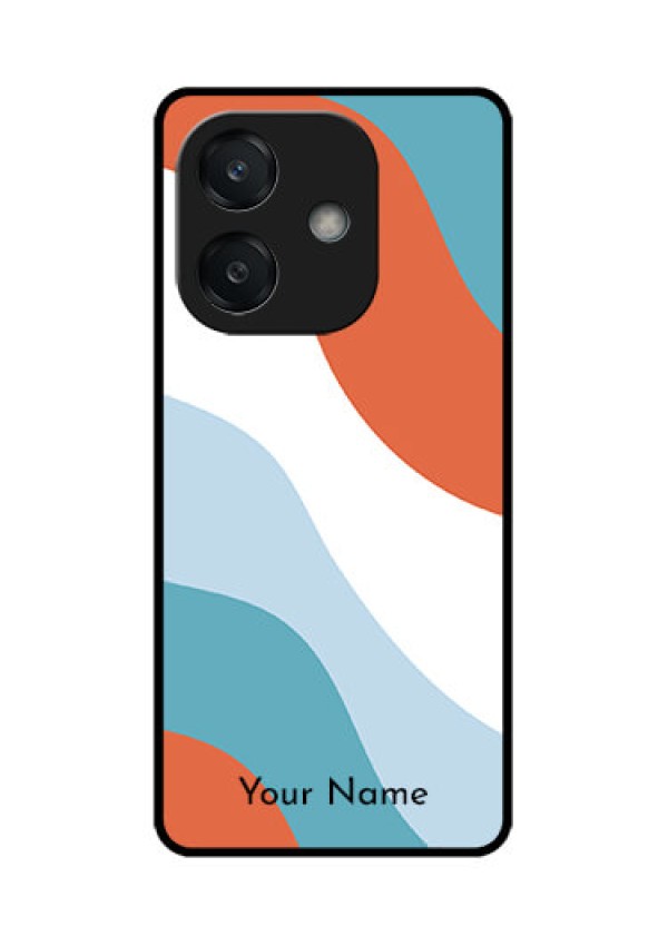 Oppo A3X 4G Custom Glass Phone CaseColoured Waves Design